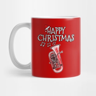 Christmas Euphonium Brass Musician Santa Hat Xmas 2022 Mug